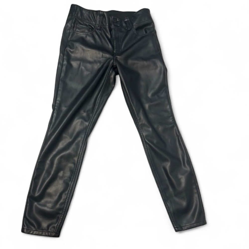 Black Faux / vegan Leather Pants.. New